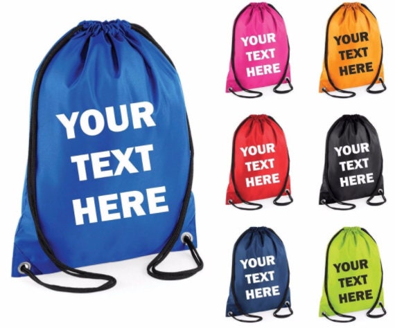 adult and kids drawstring backpacks Custom Drawstring Backpack, Personalised Drawstring Gym Bag, PE Kids S – LightningStore