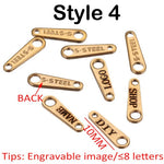 Custom Jewelry Extension Charm - Personalized Bracelet Necklace Extender Charm - Jewelry Connector - Jewelry Making End Bar Connector Logo