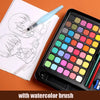 Watercolor Paints Set With Brush - Solid Pigment Pen Painting Supplies Art Supplies Professional Artist Travel Paints 48 Pieces