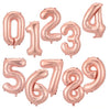 Rose Gold Jumbo Number Balloons - Huge Giant Foil Mylar Number Balloons for Birthday Party Anniversary or Photo Shoot Self-Sealing Balloons