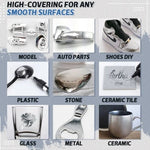 3 Pcs Silver Mirror Finish Chrome Marker - Metallic Permanent Paint Marker - Fine Line - For Cars Shoes Plastic Stone Ceramic Glass Tile