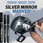 3 Pcs Silver Mirror Finish Chrome Marker - Metallic Permanent Paint Marker - Fine Line - For Cars Shoes Plastic Stone Ceramic Glass Tile
