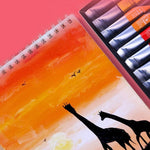 Acrylic Paint Set - Paints For Ceramics Canvas Wood Clay Wall Nail - 12 24 Colors - For Students Artists - Painting Supplies