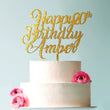 Adorno personalizado para pastel de cumpleaños, adorno con purpurina para pastel de cumpleaños, adorno personalizado para pastel de cumpleaños, fiesta de cumpleaños, decoración de cumpleaños