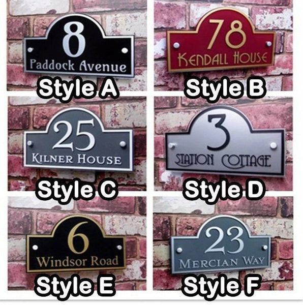 Personalized House Number Sign - Modern Address Plaque  - Custom House Number Plaque - Housewarming Gift - Outdoor Street Address Porch Sign