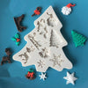 Christmas Mold - Christmas Tree Snowflake Reindeer Bells Santa Sledge Silicone Mould - Fondant Cake Chocolate Resin Clay Sugarcraft Decor