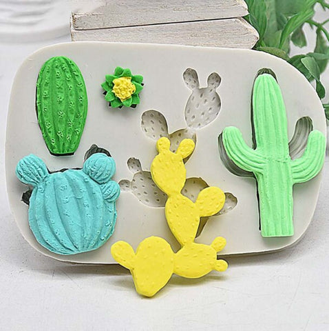 Cactus Mold, Succulent Plants Cake Decoration Mold, Fondant Mold, Silicone Chocolate Mold, Candy Mold, Resin Mold, Polymer Clay Mold