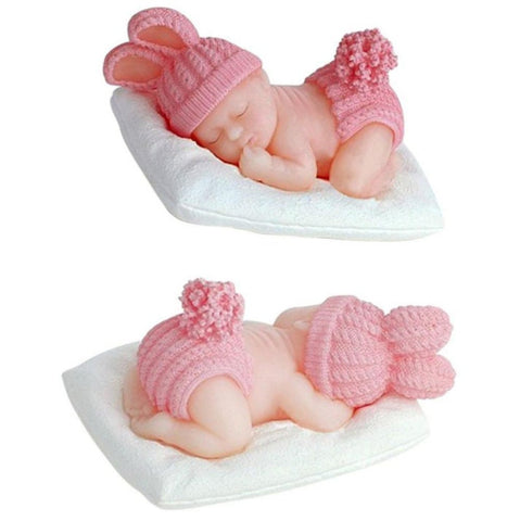 Sleeping Baby Mold - 3D Sweetie Baby Shower Silicone Mould - Fondant Cake Chocolate Resin Clay Soap Plaster Sugarcraft Decoration Baking