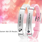 Custom Kids ID Bracelet - Personalized Baby Jewelry - Phone Number Bracelet for Kids- Emergency Bracelet -  Child ID