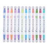 Highlighter Marker Pen Set - Rainbow Color Highlighter Study Supplies - Light Color School Office Stationary - Student Art - Dual Tip