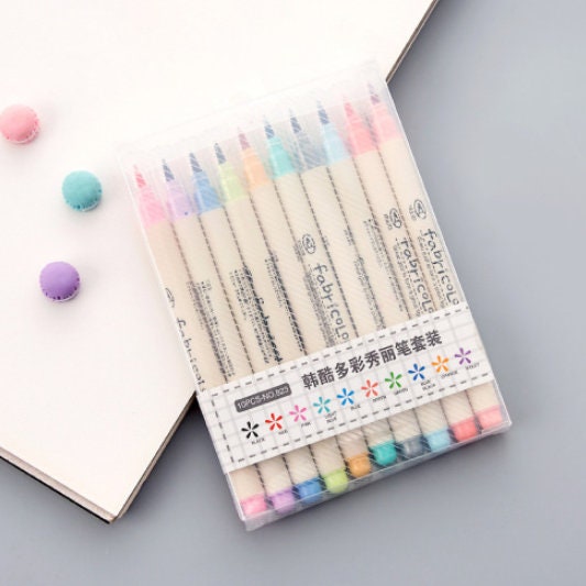 Highlighter Marker Pen Set - Rainbow Color Highlighter Study Supplies - Light Color School Office Stationary - Student Art - Scrapbook