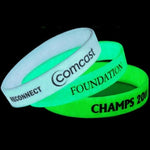 Custom Glow in the Dark Wristbands - Personalized Text Printing - Rubber Silicone Bracelet  Events, Cancer Support, Fundraisers, Awareness