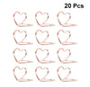 20 Pcs Wedding Place Card Holder - Metal Photo Clips -  Romantic Heart Shape - Desktop Decor Table Number Stand Name Clips - Message Clips