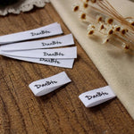 Custom Clothing Labels -  Personalized Sew on Labels - Fabric Sew in Labels - Cloth Tags for Clothes - Fold Over Cloth Labels for Handmade