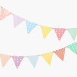 Rainbow Garland Flag Bunting Ombre Rainbow Color Fabric Banner, Solid Cloth Pennants, Wedding, Baby Nursery Decor, Boho Birthday Party