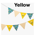 Rainbow Garland Flag Bunting Ombre Rainbow Color Fabric Banner, Solid Cloth Pennants, Wedding, Baby Nursery Decor, Boho Birthday Party