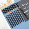 12 Pcs Colorful Art Craft Gel Pens, Rainbow Fine Tip Gel Pens Set, Drawing Pens, Lettering Pen Calligraphy Multicolor Pens, School Supplies