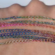 Rainbow Jewelry Chain - 1.5 mm  2.5 mm - Wholesale Flat Cable Chain - Oval Link Chains - Jewelry Making Supplies Findings Necklace Bracelet