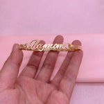 Personalized Name Bracelet - Custom Name Bangle - Personalized Bangle - Bridesmaid Gift - Wedding Gift - Christmas Gift for Girlfriend Wife