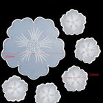 Flower Coaster Mold, Resin Casting Molds, Silicone Epoxy Tray Mold, Agate Making Mould Tool, Home DIY Accessory, Transparent Fluid