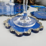 Flower Coaster Mold, Resin Casting Molds, Silicone Epoxy Tray Mold, Agate Making Mould Tool, Home DIY Accessory, Transparent Fluid
