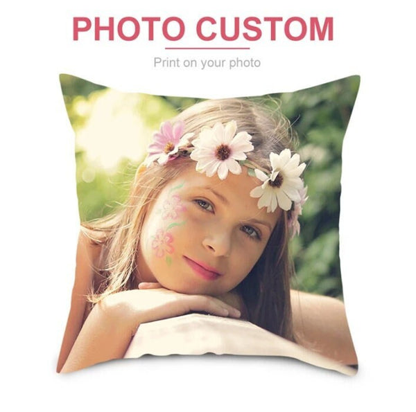 Custom Photo Pillow Case - Personalized Pillow Case - Throw Pillow Decorative Cover Home Decor Gift for Her Christmas Gift Housewarming