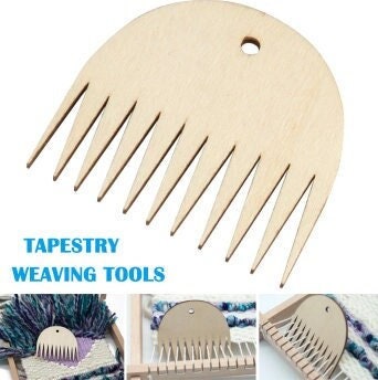 Wooden Weaving Comb , Tapestry Weaving, Weaving Tools, Weaving Accessory for DIY Craft, Wall Art Weaving Weaving Frames, Loom Beater, Weft