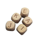 Wooden Letter Beads, Sophisticated Letter Beads for Jewelry Making, Adult Letter Beads for Bracelet, Colorful Alphabet Beads, Unique