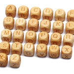 Wooden Letter Beads, Sophisticated Letter Beads for Jewelry Making, Adult Letter Beads for Bracelet, Colorful Alphabet Beads, Unique