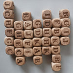Wooden Letter Beads, Sophisticated Letter Beads for Jewelry Making, Adult Letter Beads for Bracelet, Colorful Alphabet Beads, Unique