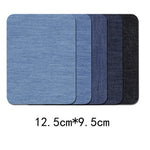Dark Blue, Light Blue or Black Denim Stretch Jean Patches Super Strong Iron On Sew On, Quilting, Applique, Sewing, Coasters, Trivets, Crafts