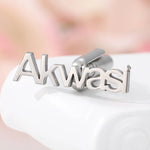 Personalized Cuff Links, Monogrammed Cufflinks with Name, Boyfriend Husband Gift Metal Monogram, Groomsmen Gift, Wedding Gift for Him
