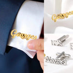 Personalized Cuff Links, Monogrammed Cufflinks with Name, Boyfriend Husband Gift Metal Monogram, Groomsmen Gift, Wedding Gift for Him