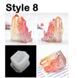 Small Crystal Coral Silicone Mold - Crystal Cluster Diamond Crystal Column Mold - Ice and Snow Mountain Fondant Mold Cake Mousse Decoration