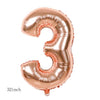 Rose Gold Jumbo Number Balloons - Huge Giant Foil Mylar Number Balloons for Birthday Party Anniversary or Photo Shoot Self-Sealing Balloons
