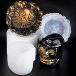 3D Skull Silicone Flower Mold, Storage Silicone Mold, Soap Mold, Candle Plaster Holder Decoration Tools, Polymer Clay, Resin Mold