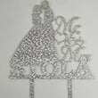 Adorno Personalizado para Pastel de Boda con Purpurina - Adornos Personalizados para Pasteles de Boda - Decoración de Pastel Sr. y Sra. - Pareja de Aniversario Nupcial