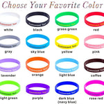 Custom Wristbands - Thick Personalized Text Printing - Rubber Silicone Bracelet  Events, Motivation, Gifts, Cancer Support, Fundraisers