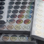 Clothing Size Stickers, Size Stickers, Size Labels, Small Stickers, Clothing Size Round Sticker Labels, Tshirt XS S M L XL 2XL 3XL 4XL