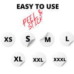 Clothing Size Stickers, Size Labels, Size Stickers, Small Stickers, Clothing Size Round Sticker Labels, T-Shirt XS S M L XL XXL 3XL
