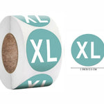 Clothing Size Stickers, Size Labels, Size Stickers, Colorful Small Stickers, Clothing Size Round Sticker Labels, T-shirt XS S M L XL XXL