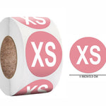 Clothing Size Stickers, Size Labels, Size Stickers, Colorful Small Stickers, Clothing Size Round Sticker Labels, T-shirt XS S M L XL XXL