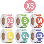 Clothing Size Stickers, Size Labels, Size Stickers, Colorful Small Stickers, Clothing Size Round Sticker Labels, T-shirt XS S M L XL XXL