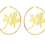 Custom Hoop Earring - Personalized Dangle Name Earrings - Dainty Minimalist - Gift for Her Wife Girlfriend Bridesmaid - Birthday Anniversary