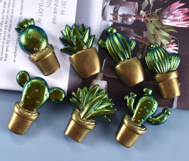 succulent candy mold 3D Cactus Mould Non-stick Handmade Silicone Translucent Epoxy Resin Mold for DIY Crafts