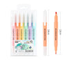 Highlighter Marker Pen Set - Double Sided Rainbow Color Highlighter Study Supplies -  School Office Stationary - Student Art - Scrapbook