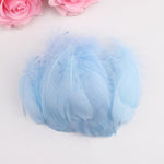 100 pcs Goose Feathers - Blue Feathers, Orange Feathers, Pink Feathers, White Feathers, Grey Feathers, Green Feathers. Craft Hat Making Art