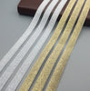 45 Meters Gold Silver Elastic Band, Elastic Webbing, Clothing Accessories, Elastic Trim, Elastic Ribbon, Sewing Elastic,  Waistband Elastic
