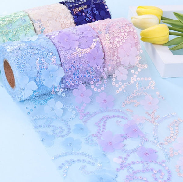 Organza Flower Ribbon, Gift Wrapping, Weddings, Invitations, Sashes, Crafts, hair bow, Party Supply, Halloween, Christmas