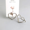 20 Pcs Wedding Place Card Holder - Metal Photo Clips -  Romantic Heart Shape - Desktop Decor Table Number Stand Name Clips - Message Clips